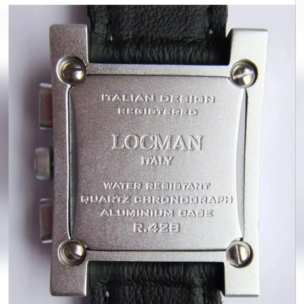 LOCMAN ITALY SPORT QUADRATO 428 MEN'S CHRONO BLACK DIAL WATCH